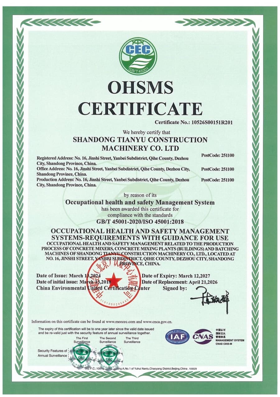 ISO 45001 Occupational Health & Safety