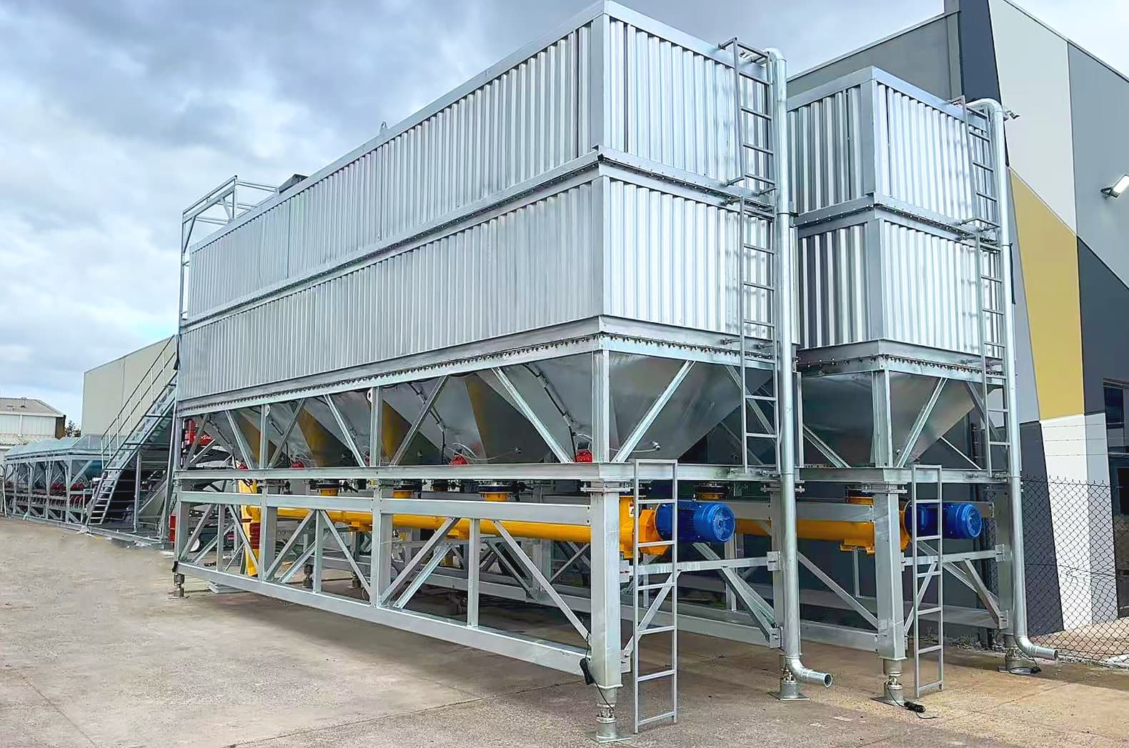 TIANYU galvanised horizontal cement silo